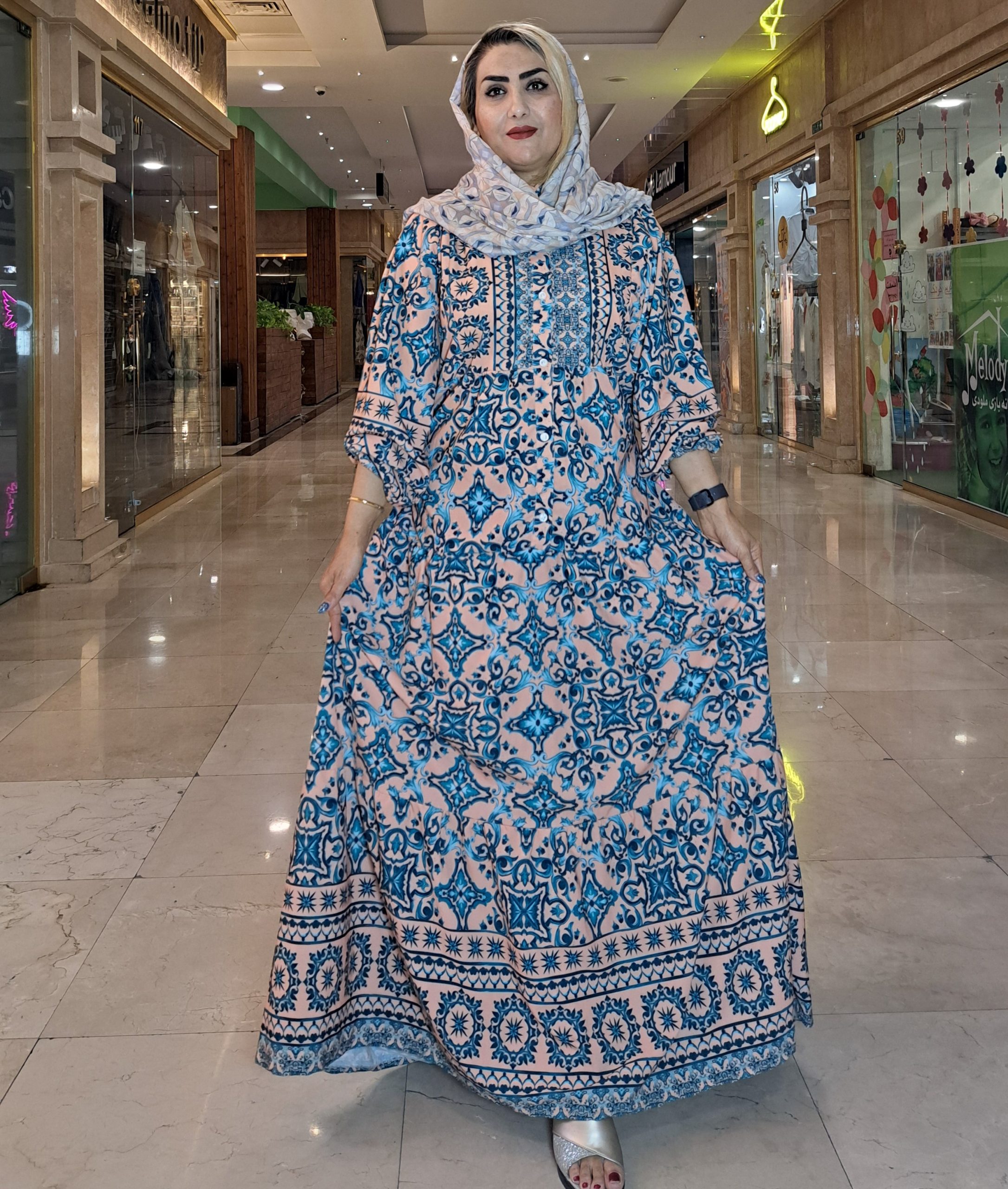 پیراهن ساحلی سوپر کلوش دکمه دار